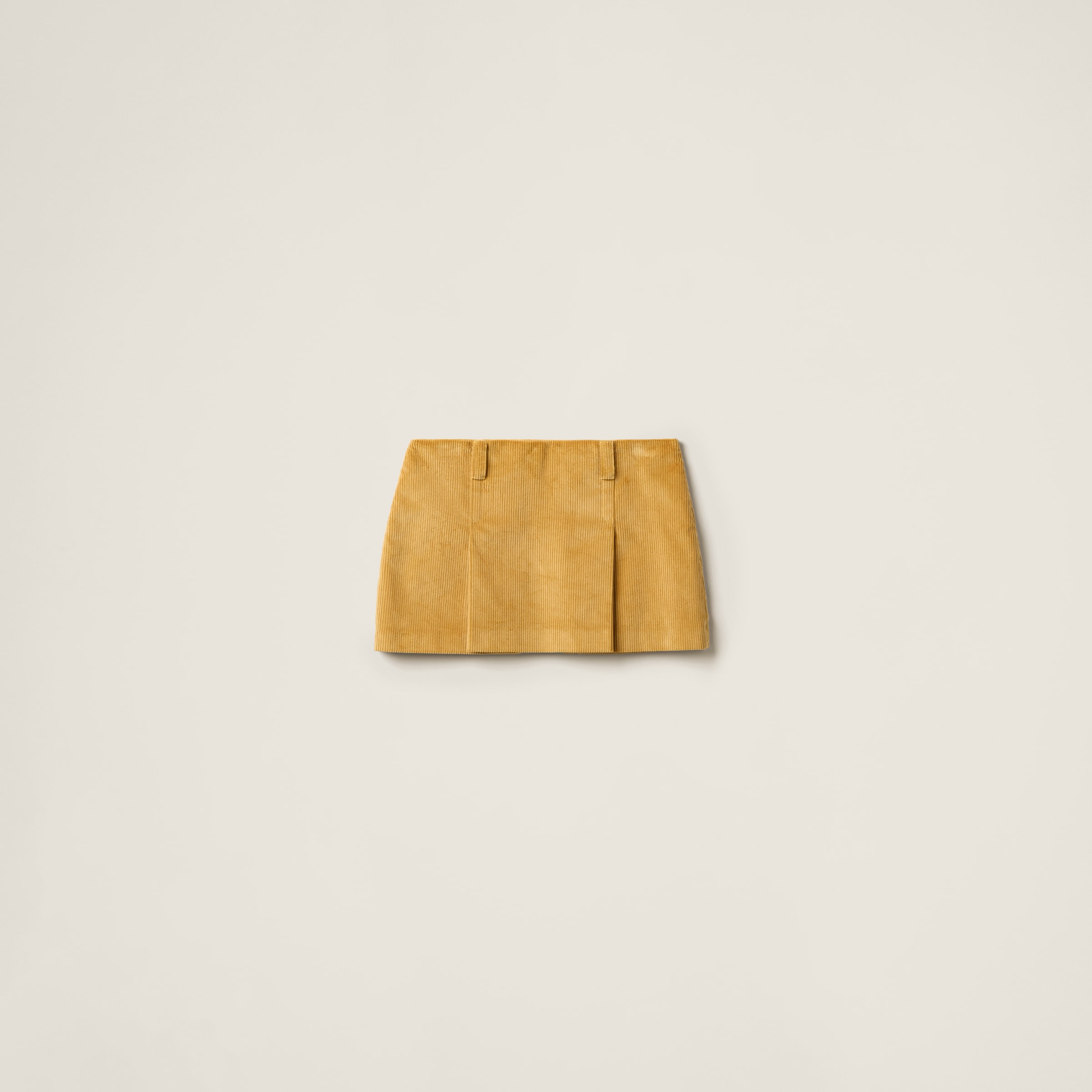 Miu Miu Corduroy Miniskirt In Honey