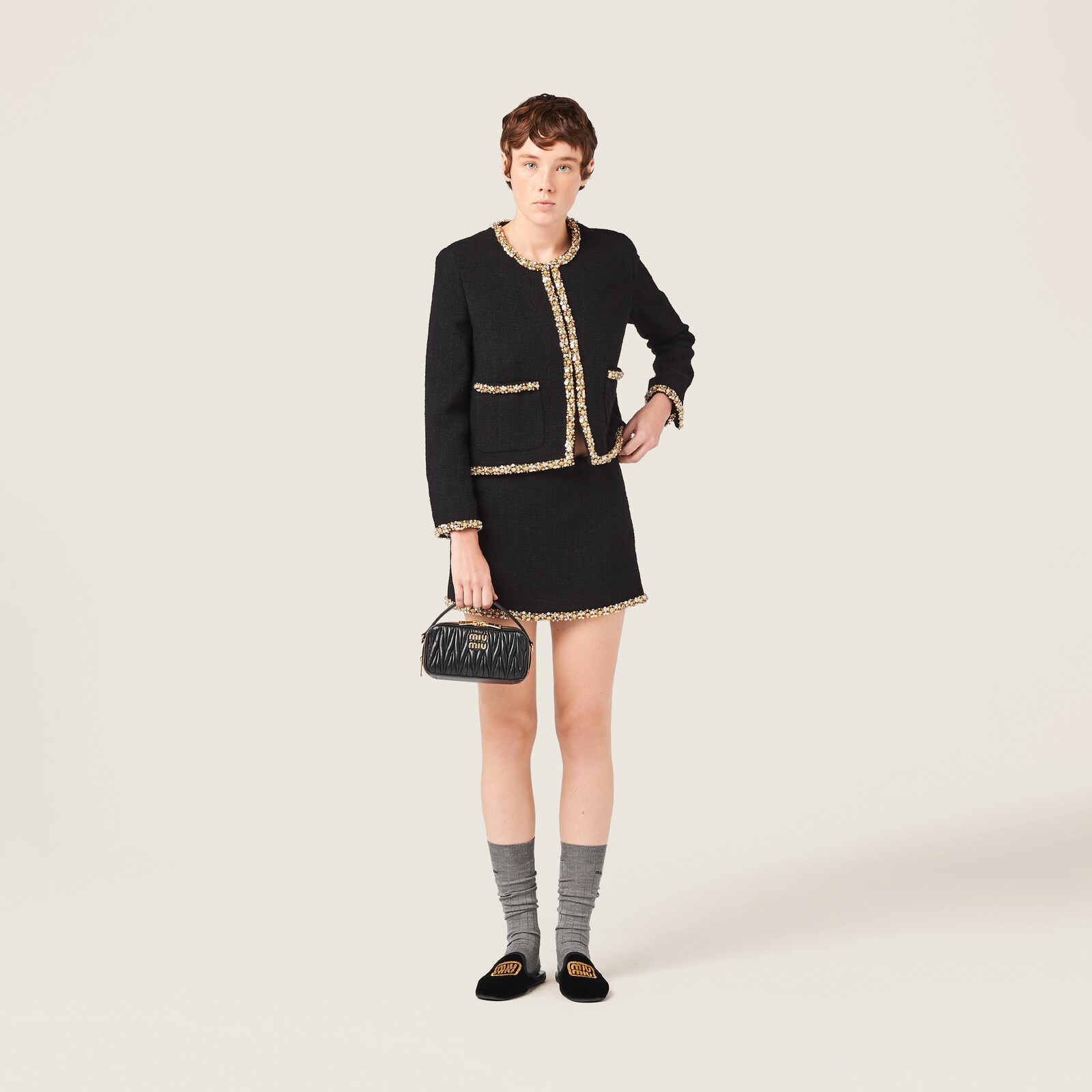 Miu Miu Women Tweed Miniskirt main image 1