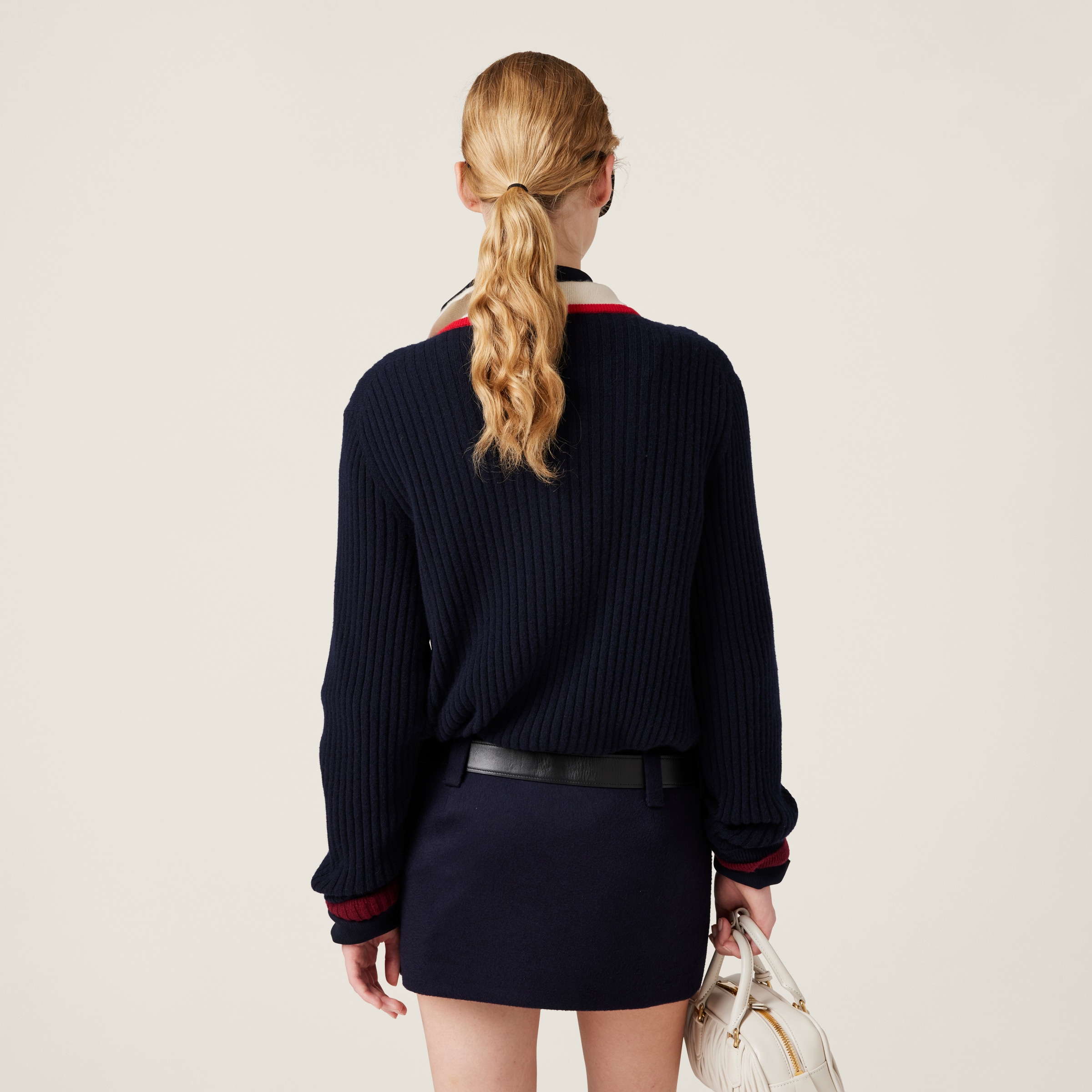 MIU MIU VELOUR MINISKIRT