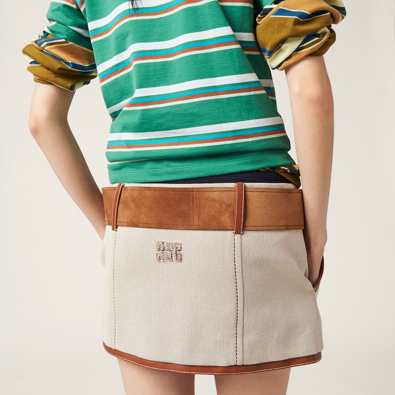 Canvas miniskirt