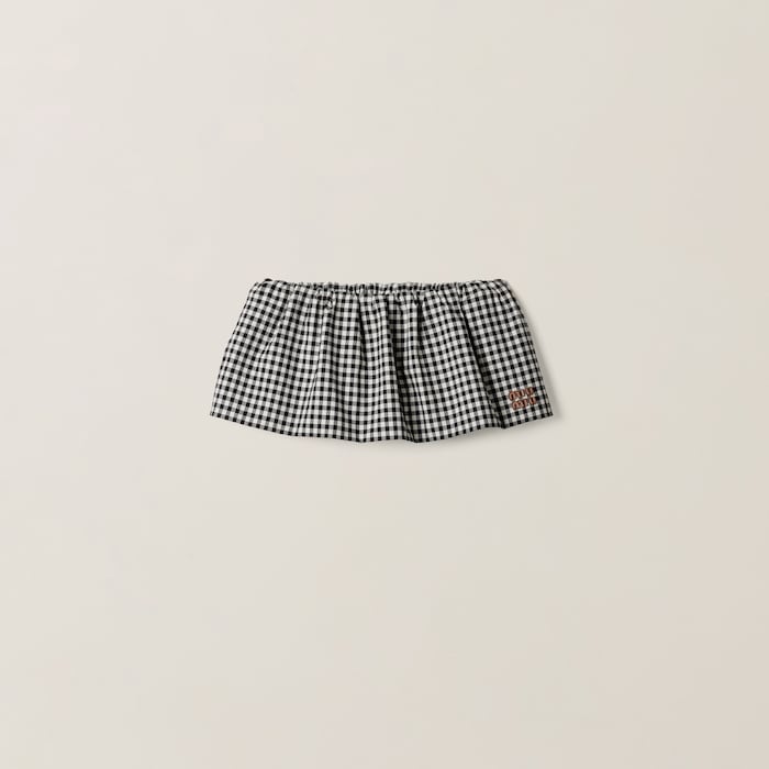 スカート MIU MIU Woman Skirt White MG220012OF F0964 MIU MIU Women's Poplin Skirt 