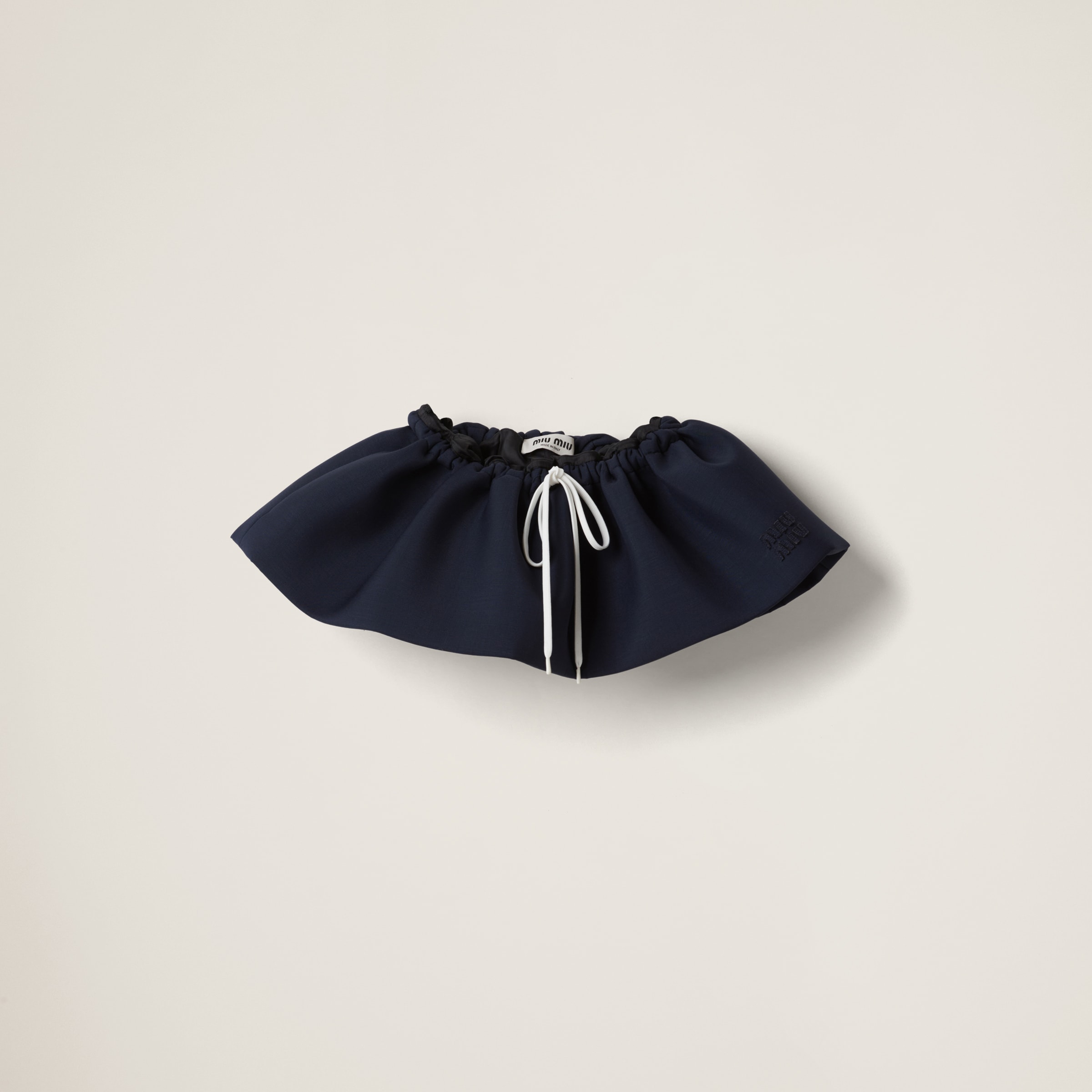 Miumiu Mohair Miniskirt In Navy