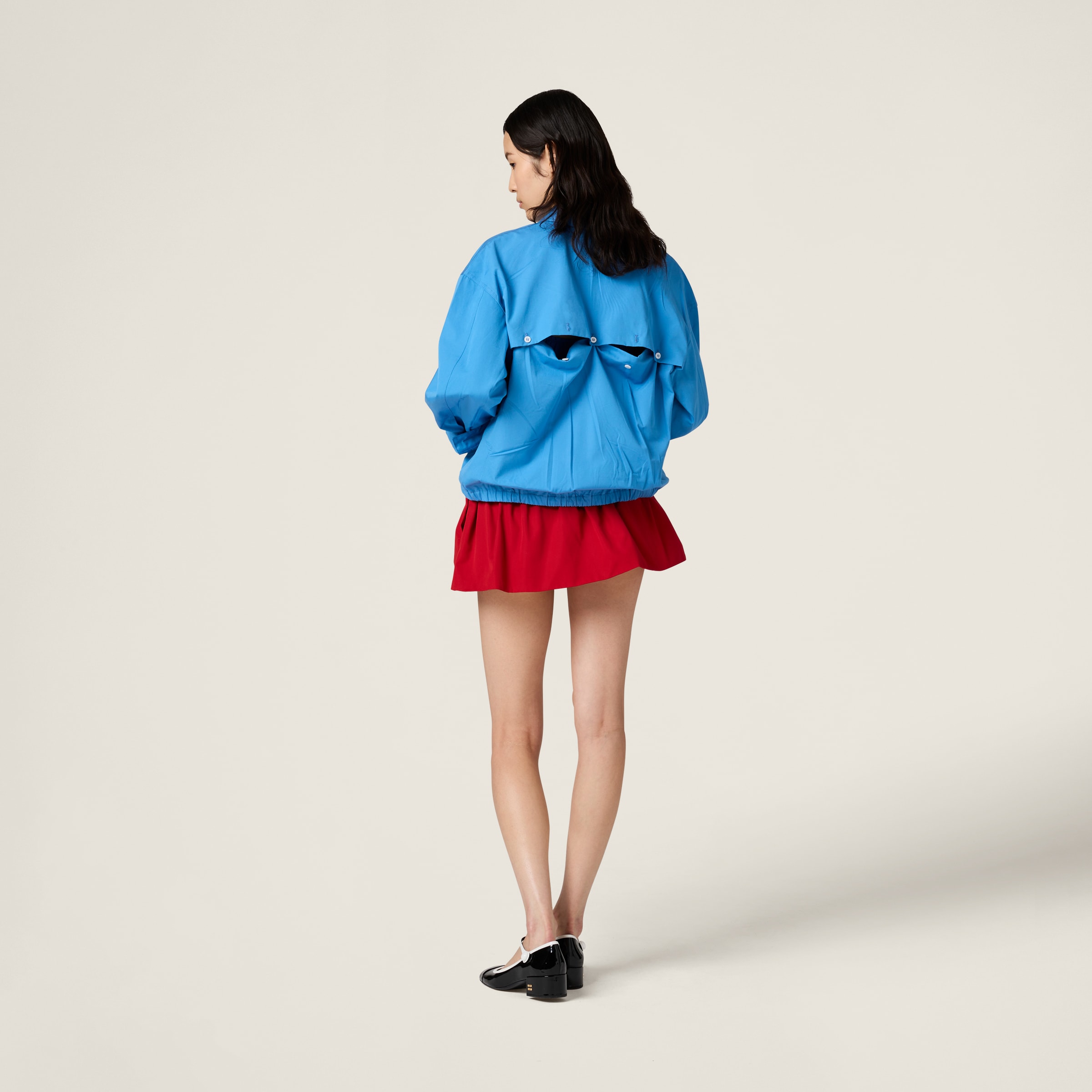 MIU MIU POPLIN MINISKIRT