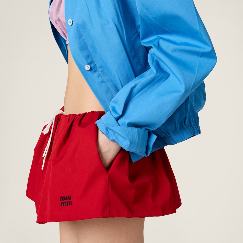 Poplin miniskirt
