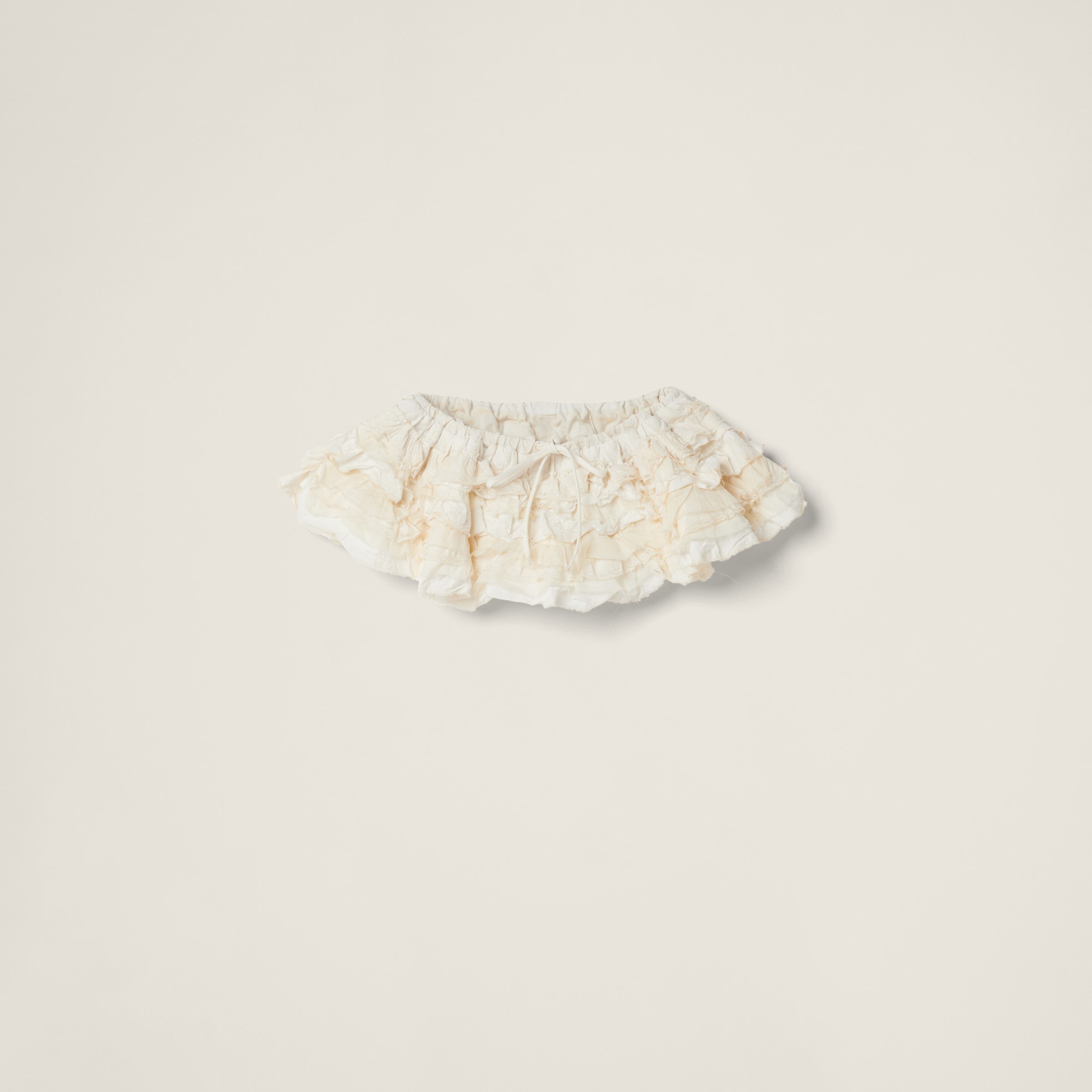 Slubbed canvas miniskirt