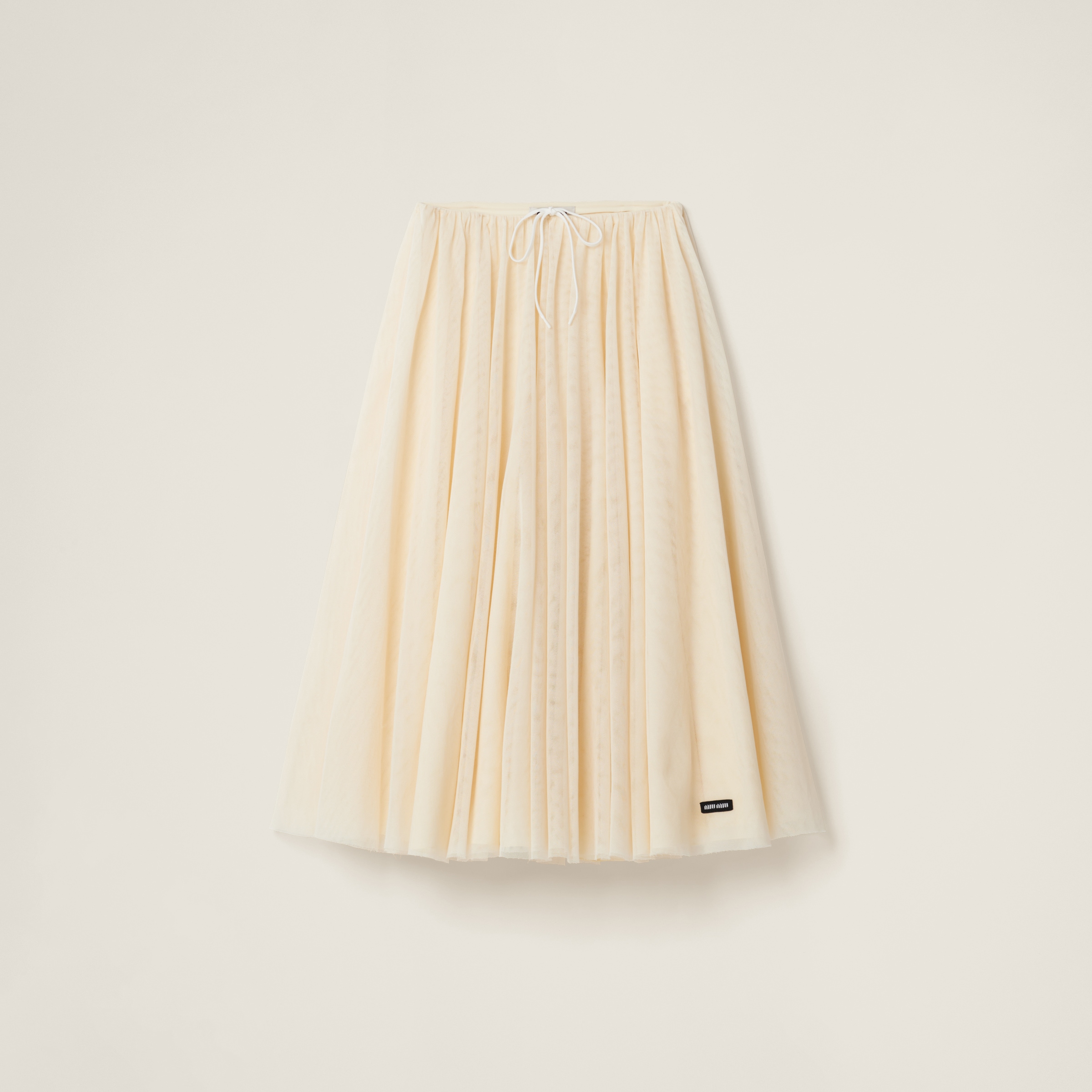 Miumiu 2026 Plaid Midi Skirt Blue-Gray Wool Viscose