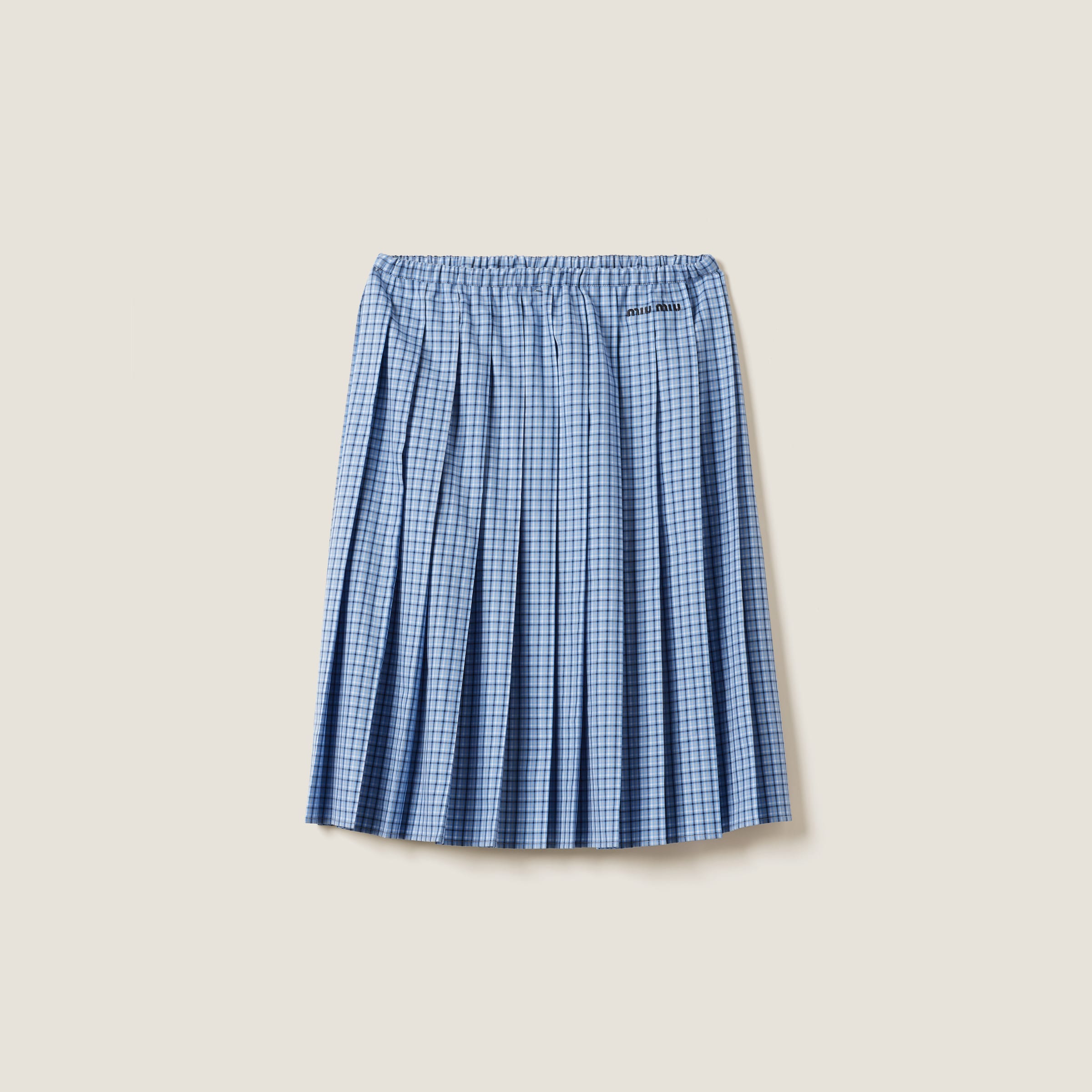Miu Miu チェック スカート | グリーン | FARFETCH JP