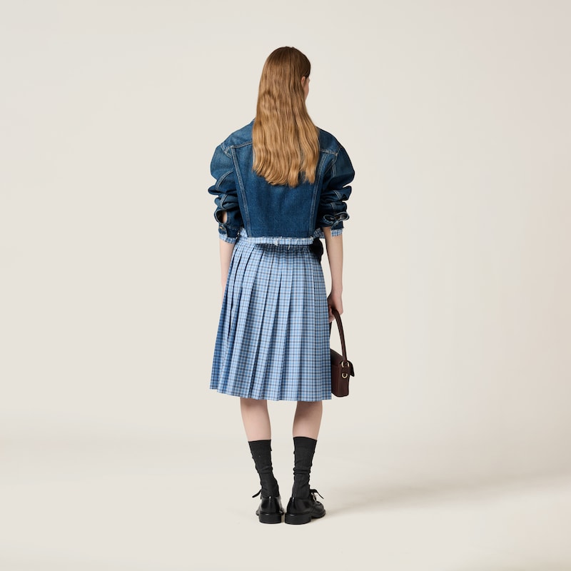 Falda plisada a cuadros