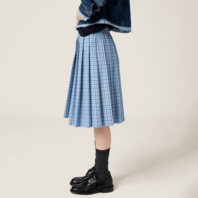 Falda plisada a cuadros