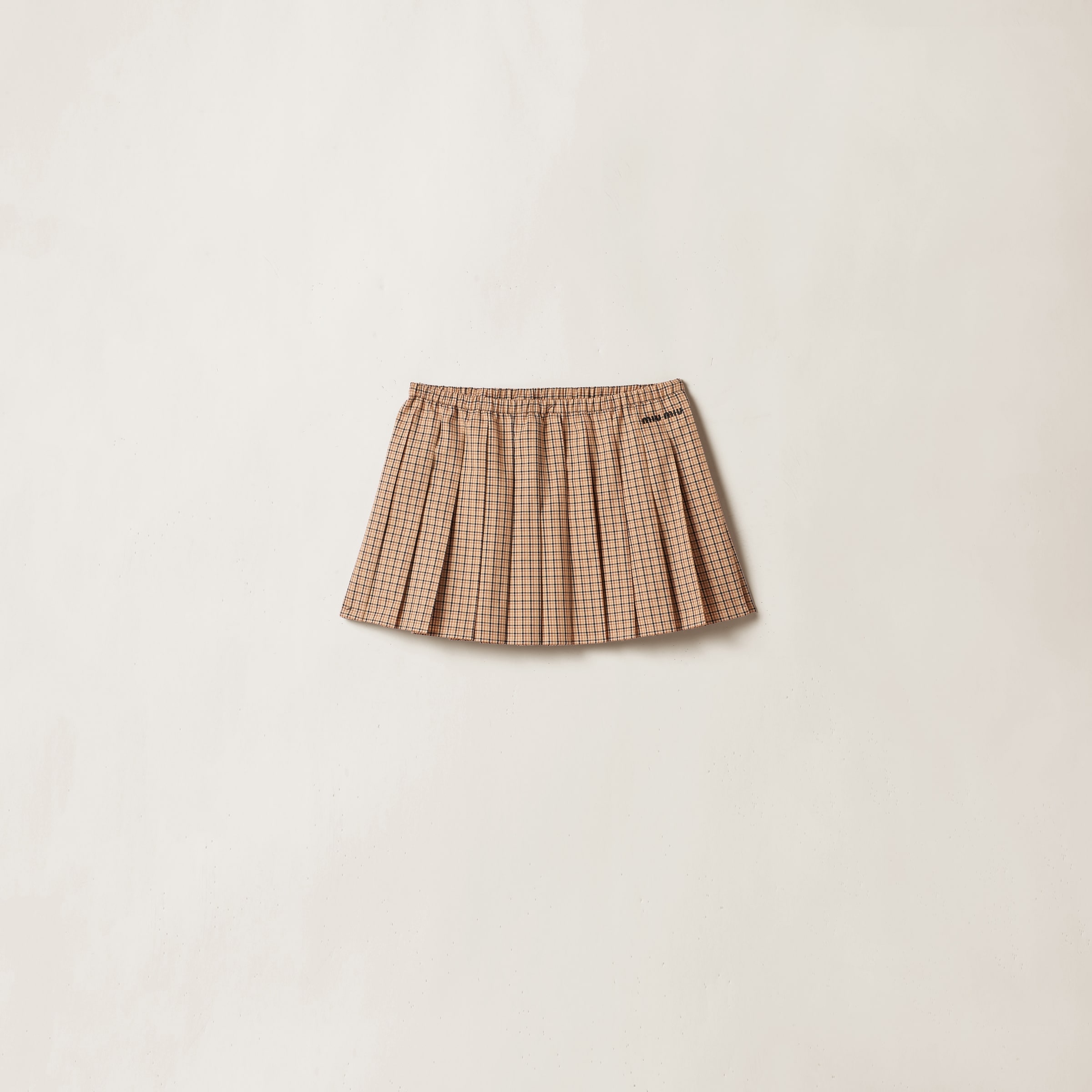 Miumiu Checked Miniskirt In Cord