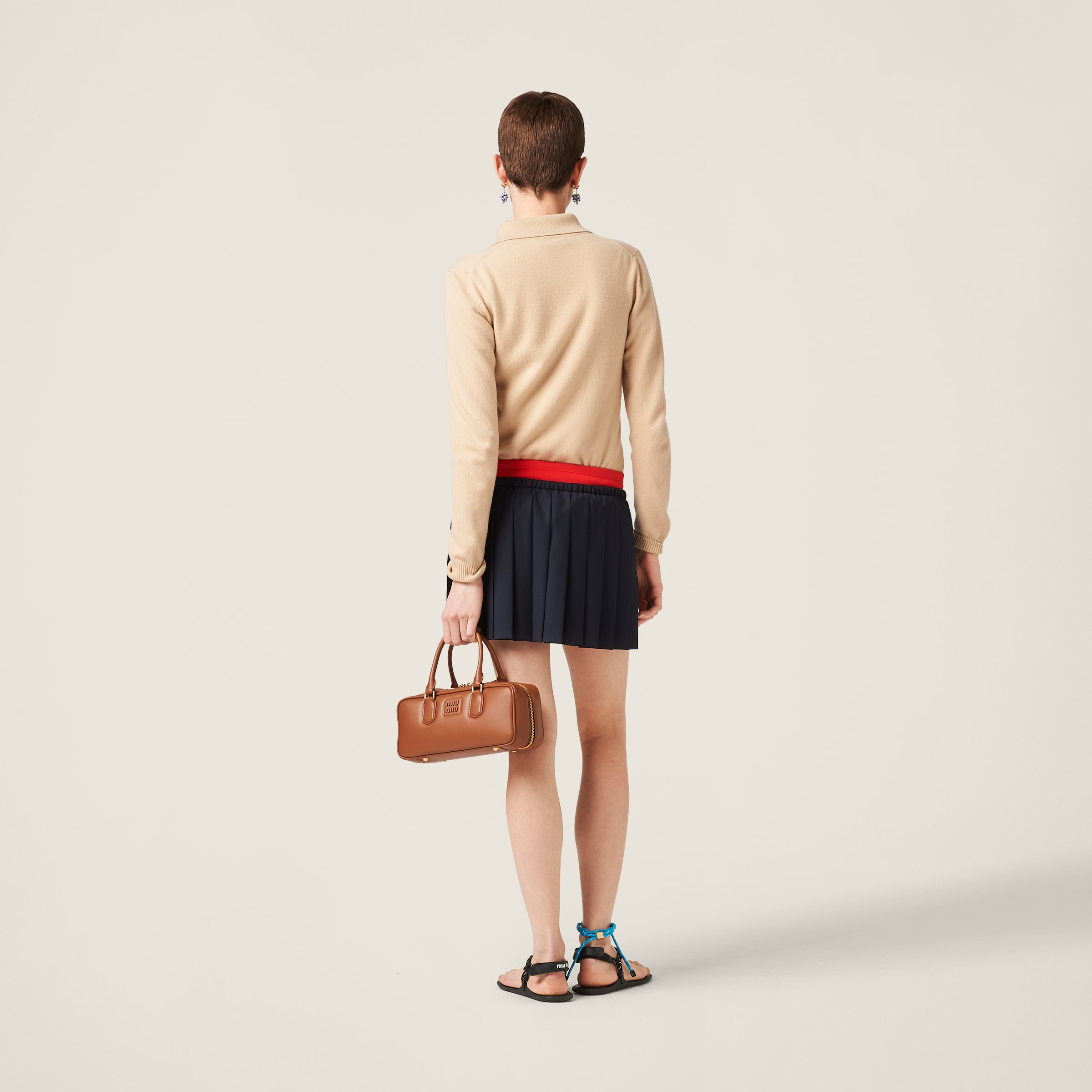 MIU MIU PLEATED BATAVIA SKIRT
