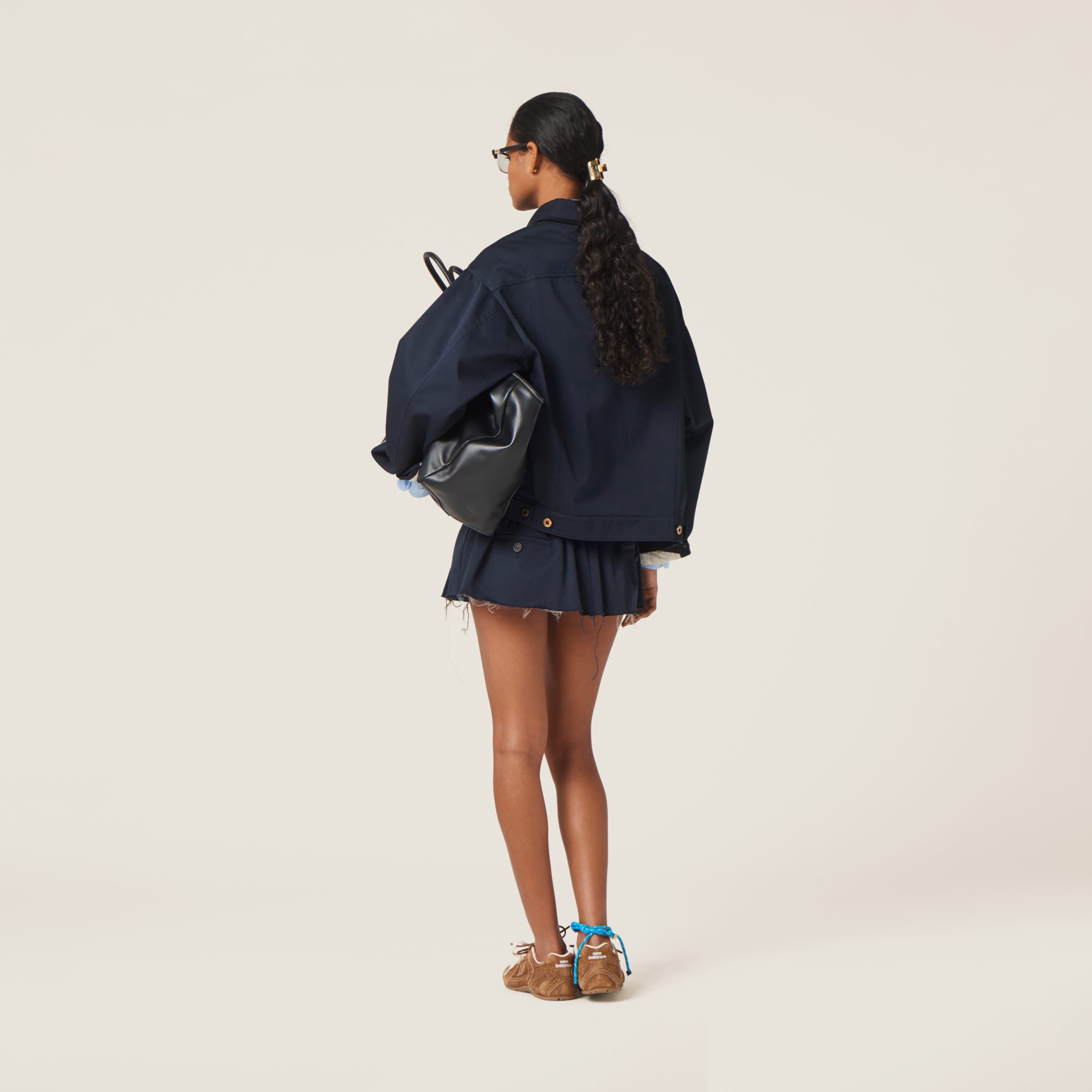 Navy Chino Miniskirt | Miu Miu