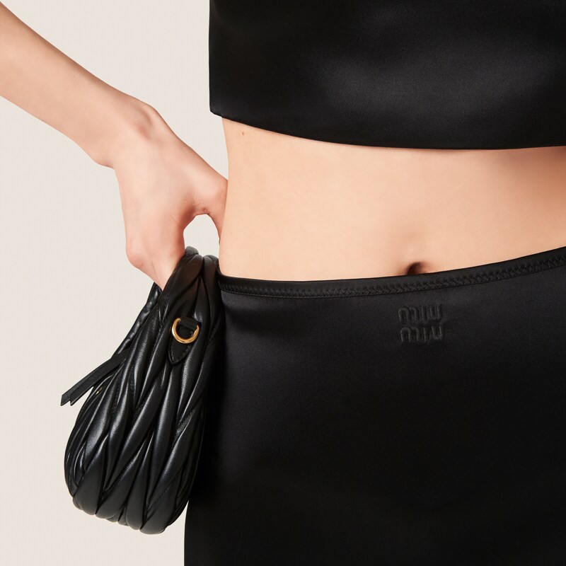 스트레치 새틴 스커트