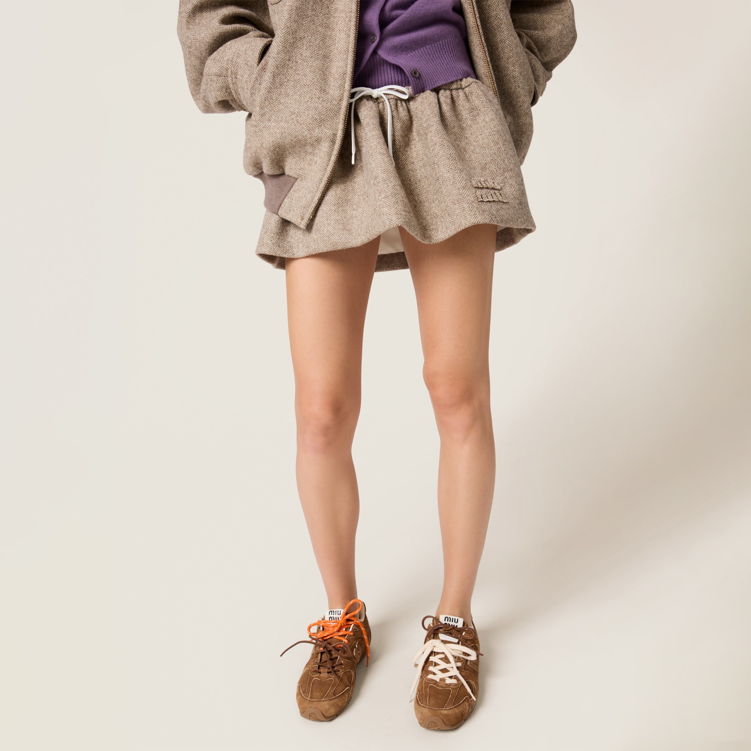 MIU MIU CHEVRON MINISKIRT