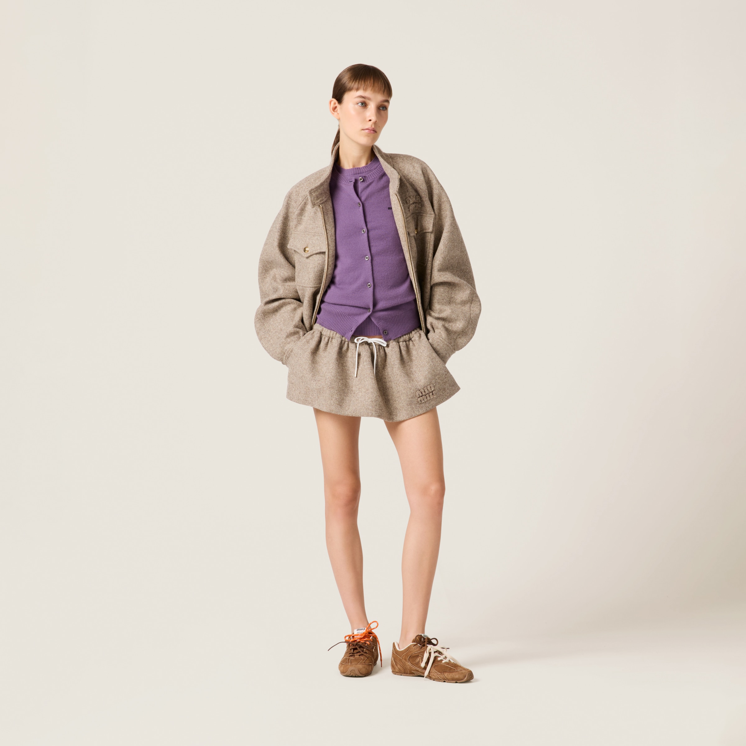 MIU MIU CHEVRON MINISKIRT