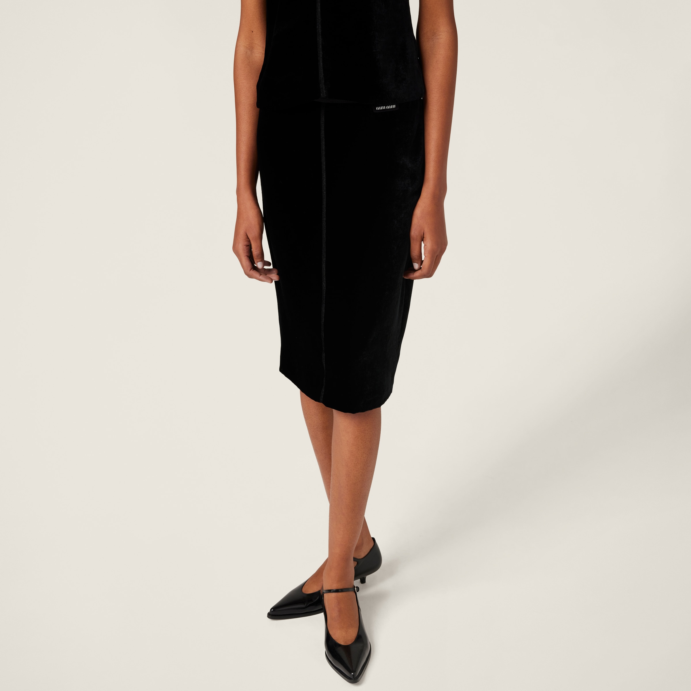 Black Velvet Skirt | Miu Miu