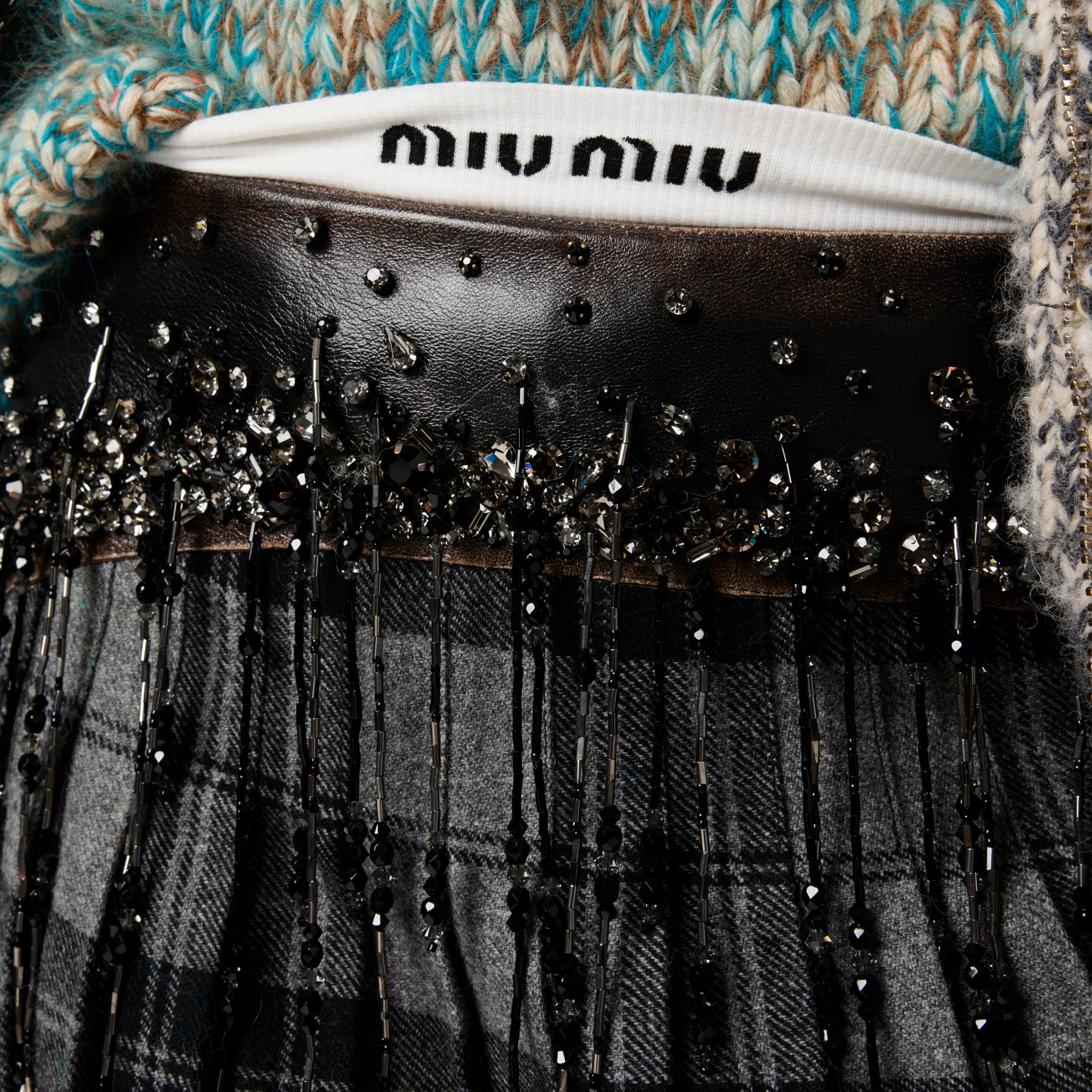 【MiuMiu】編み込みドレス 渋谷並木橋店】MIUMIU ミュウミュウ ワンピース プリーツ
