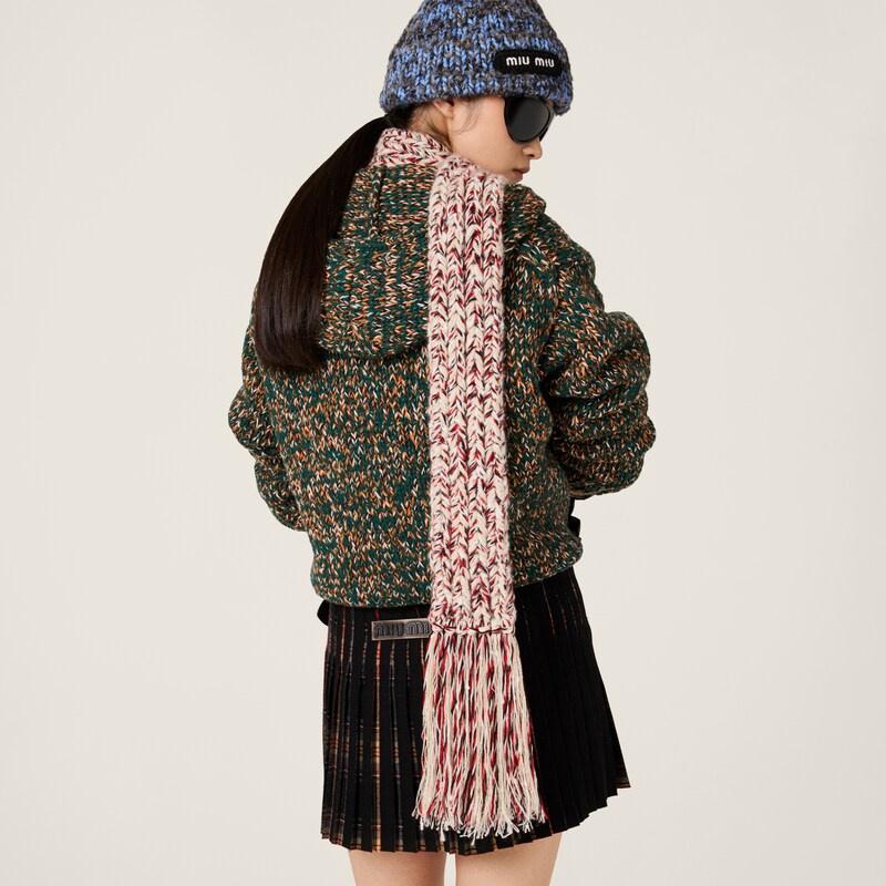 Printed plaid miniskirt