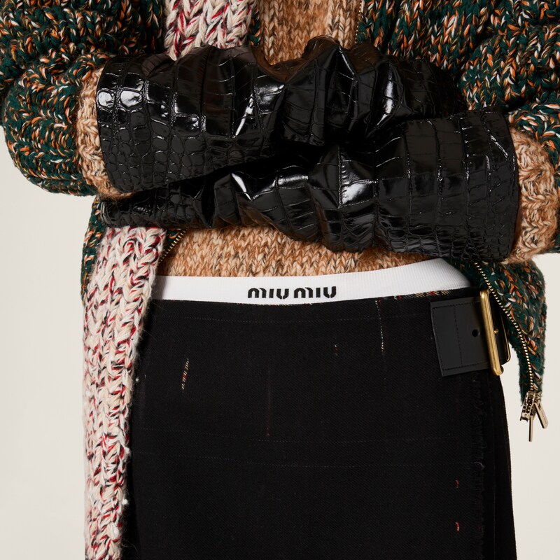 Printed plaid miniskirt