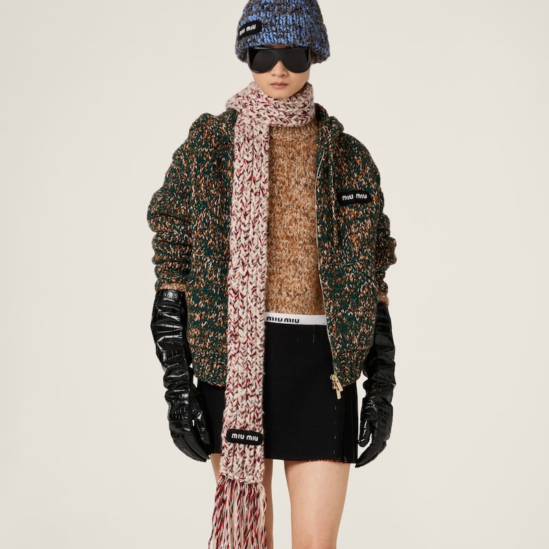 Printed plaid miniskirt