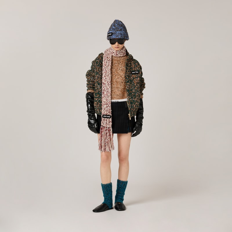 Karierter Minirock mit Print