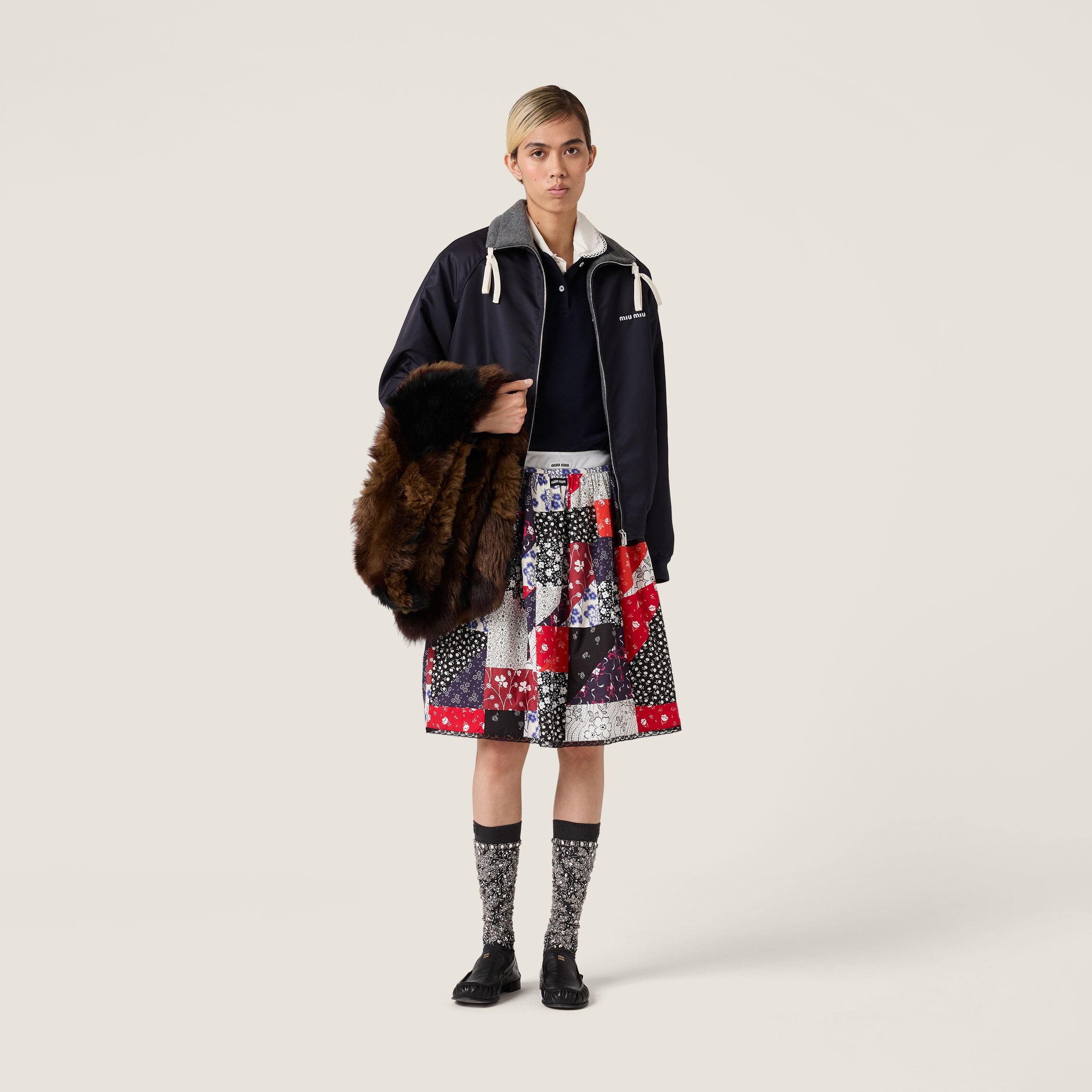 Miu Miu Minirock Im Patchwork-look In Multi