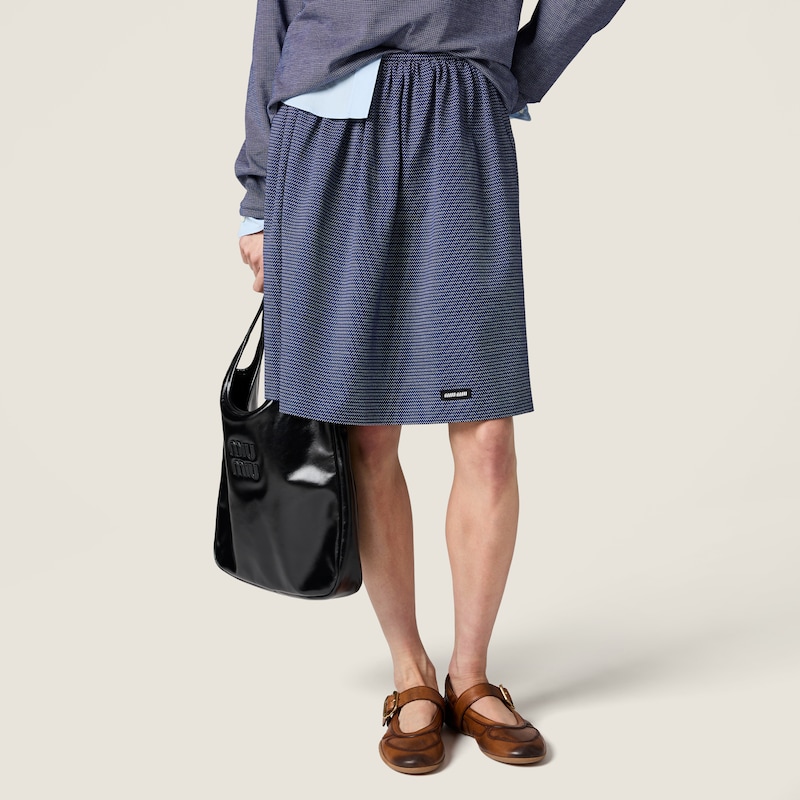 Jacquard jersey skirt