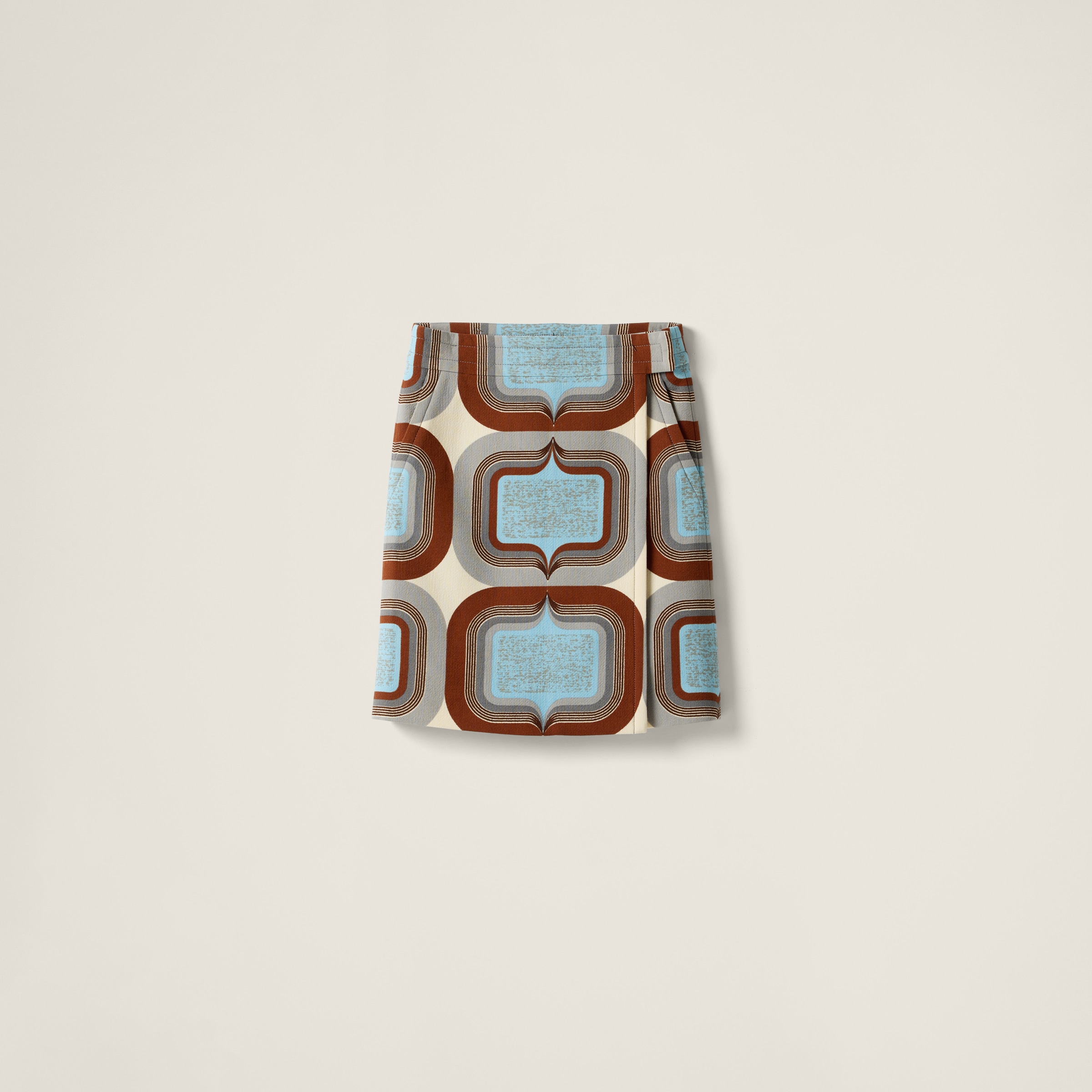 Miu Miu Printed Skirt In Multicolor