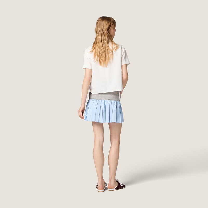 Jersey and poplin skirt
