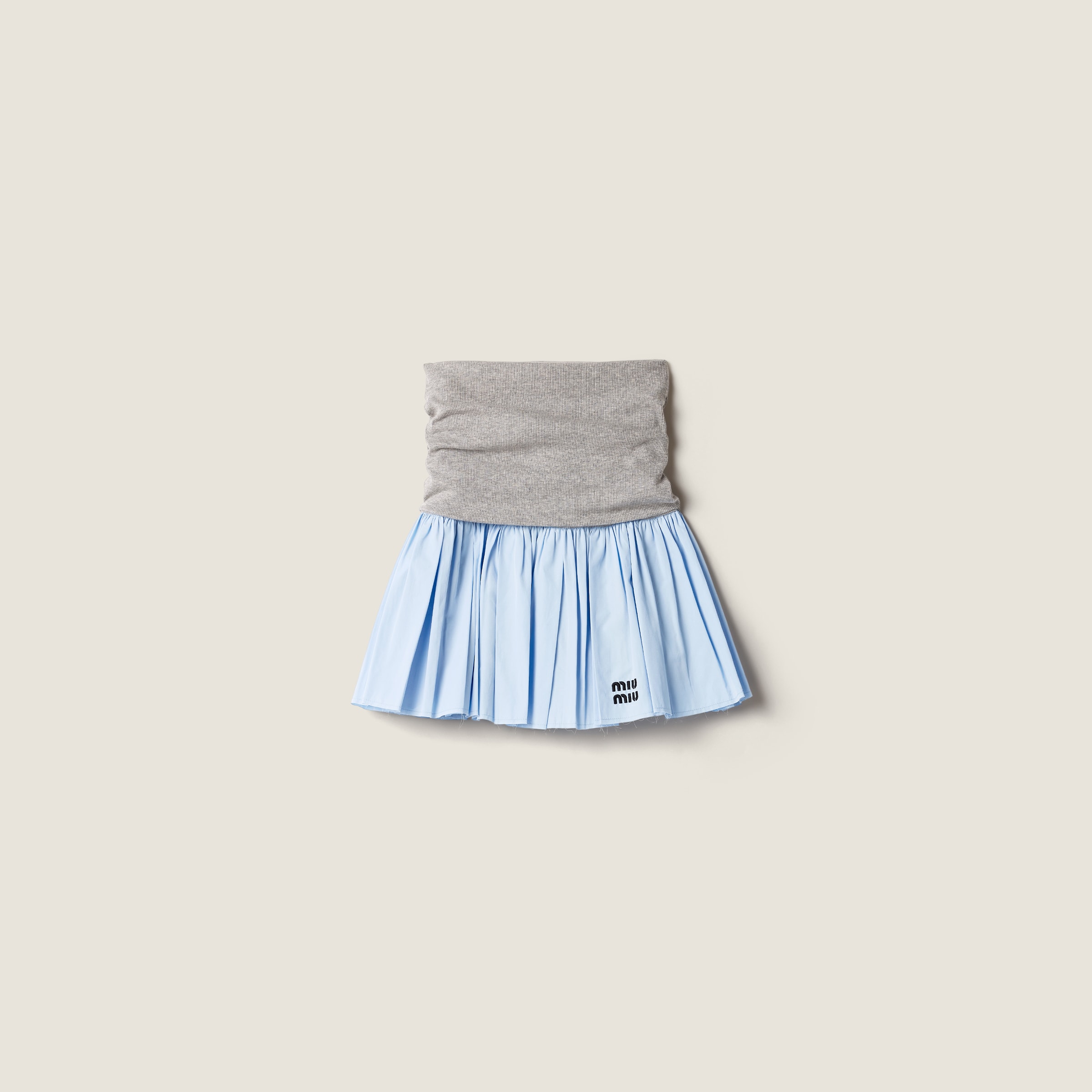 Jersey and poplin skirt from Miu Miu - $1,370