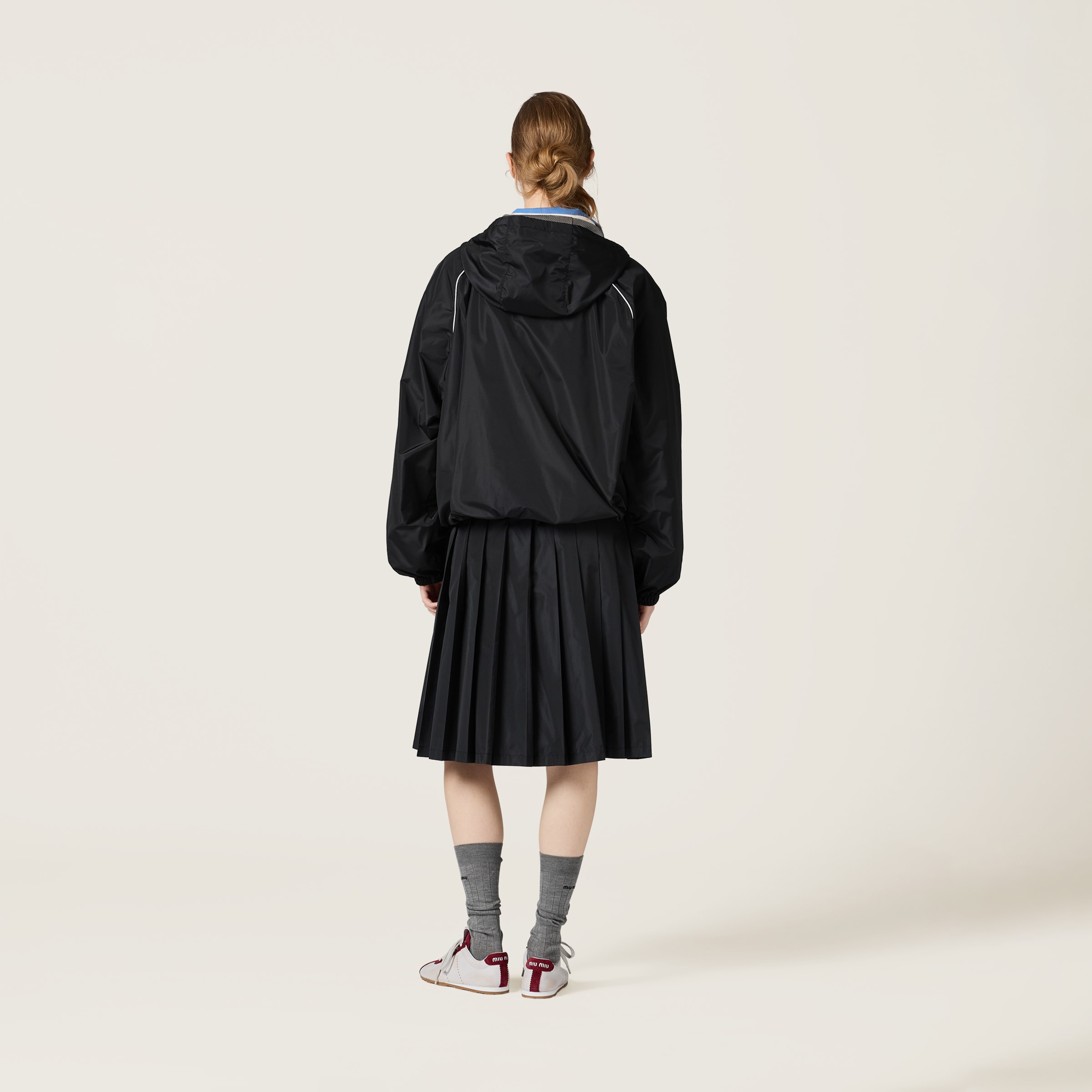 【MIU MIU】 テクニカル シルクスカート ブラック テクニカルシルク スカート | Miu Miu