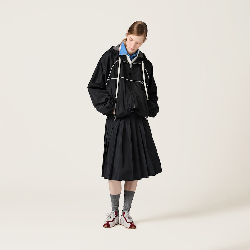 Technical silk skirt