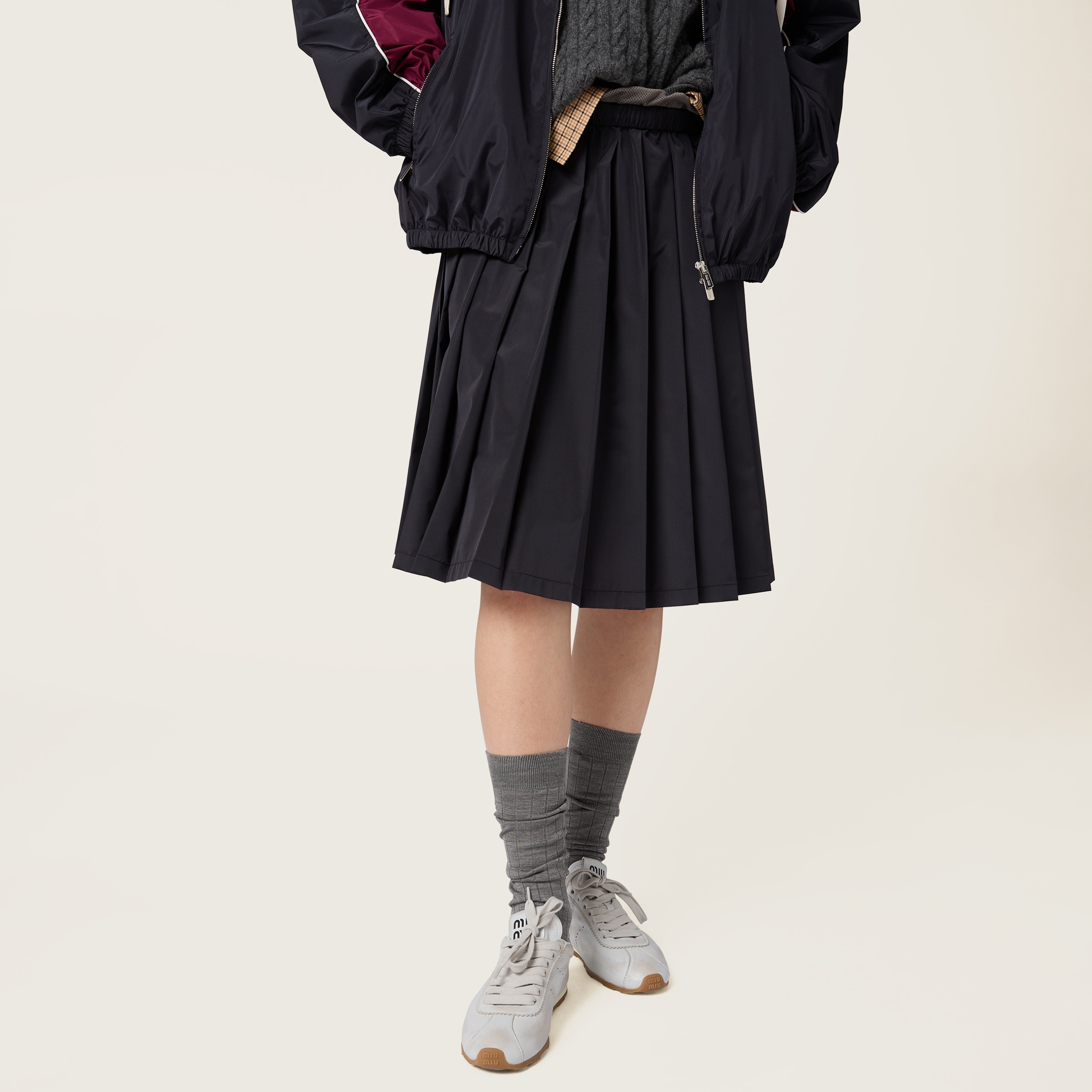 ◆大人気◆【MiuMiu】テクニカルシルク ミニスカート 三越伊勢丹 | MIU MIU/ミュウミュウ通販 | テクニカルシルク