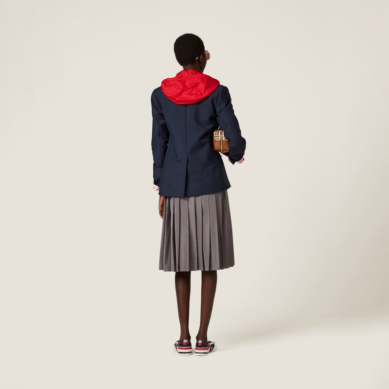 Technical silk skirt