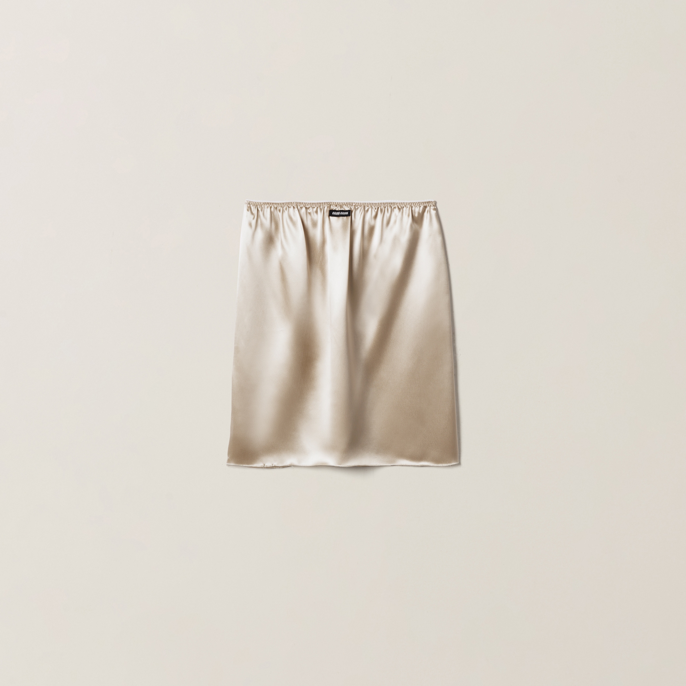Miu Miu Satin Skirt In Sand