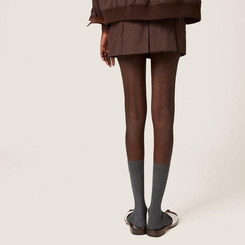 Panama cotton miniskirt