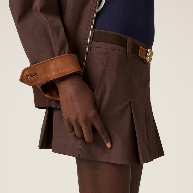 Panama cotton miniskirt