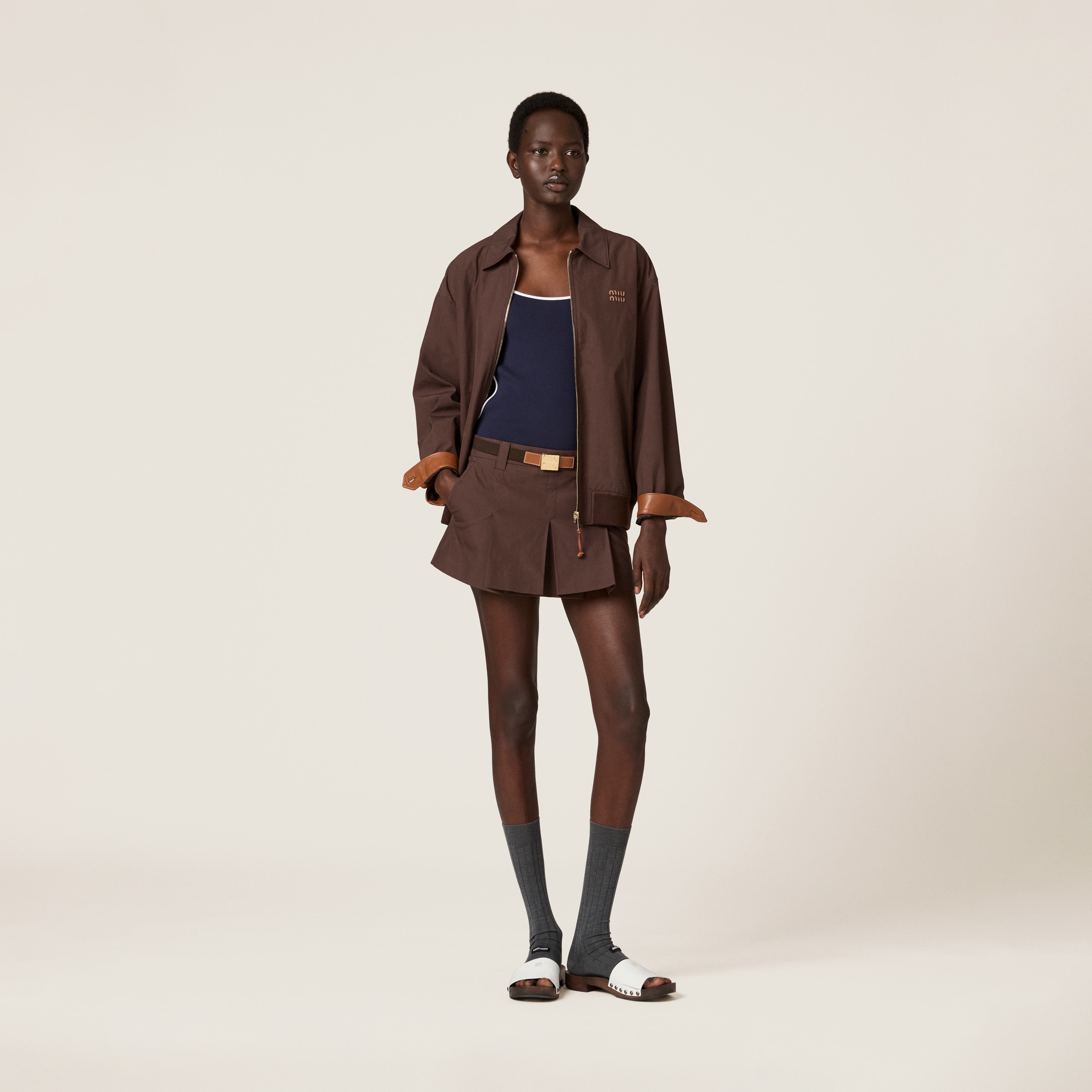 Miu Miu Panama Cotton Miniskirt