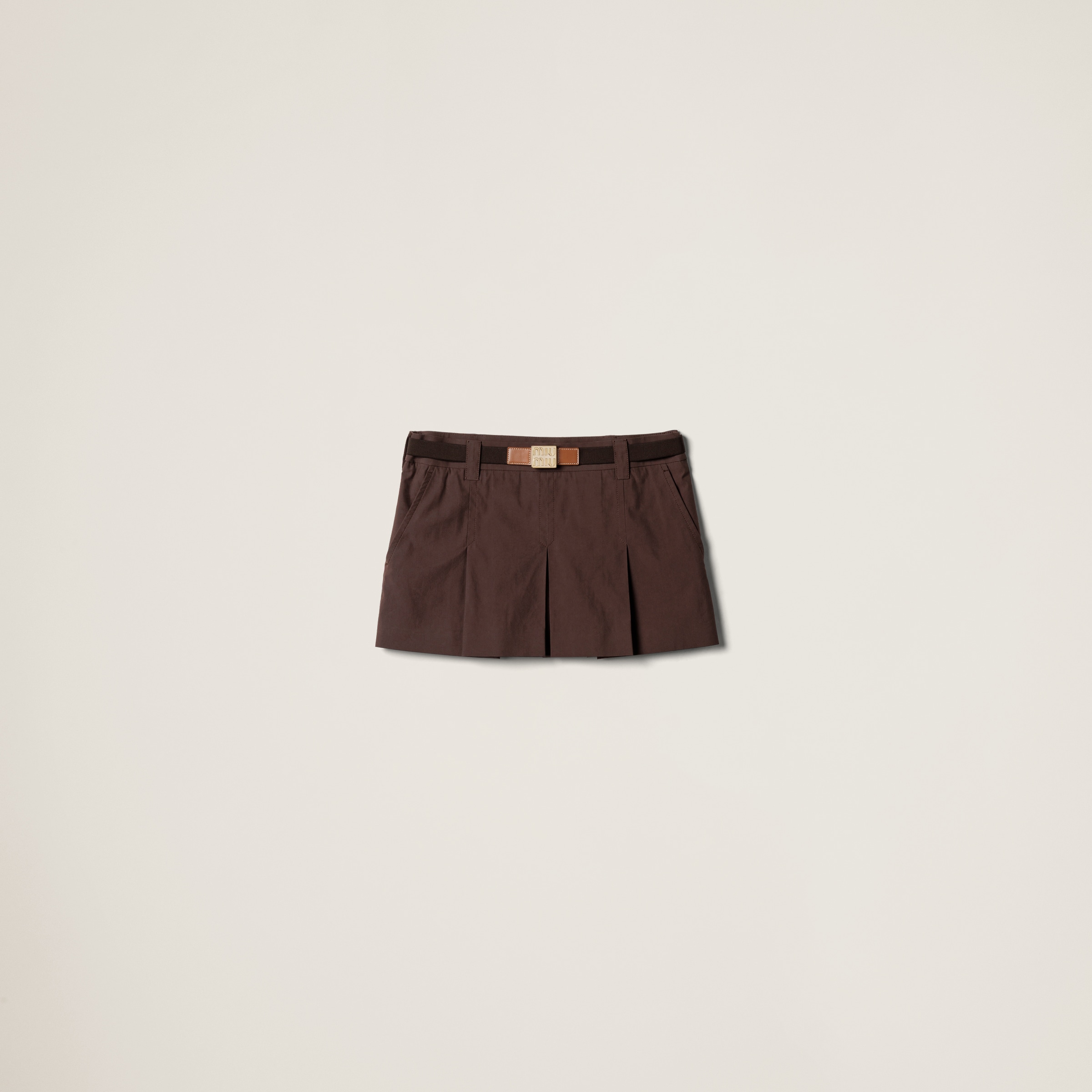Miu Miu Panama Cotton Miniskirt