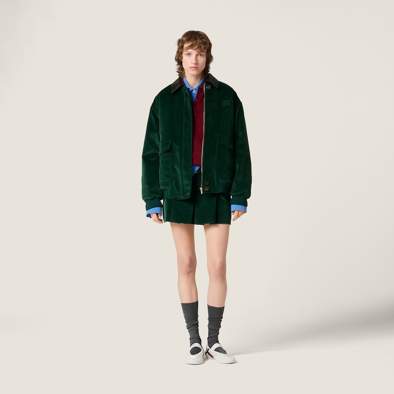 灯芯绒迷你半身裙