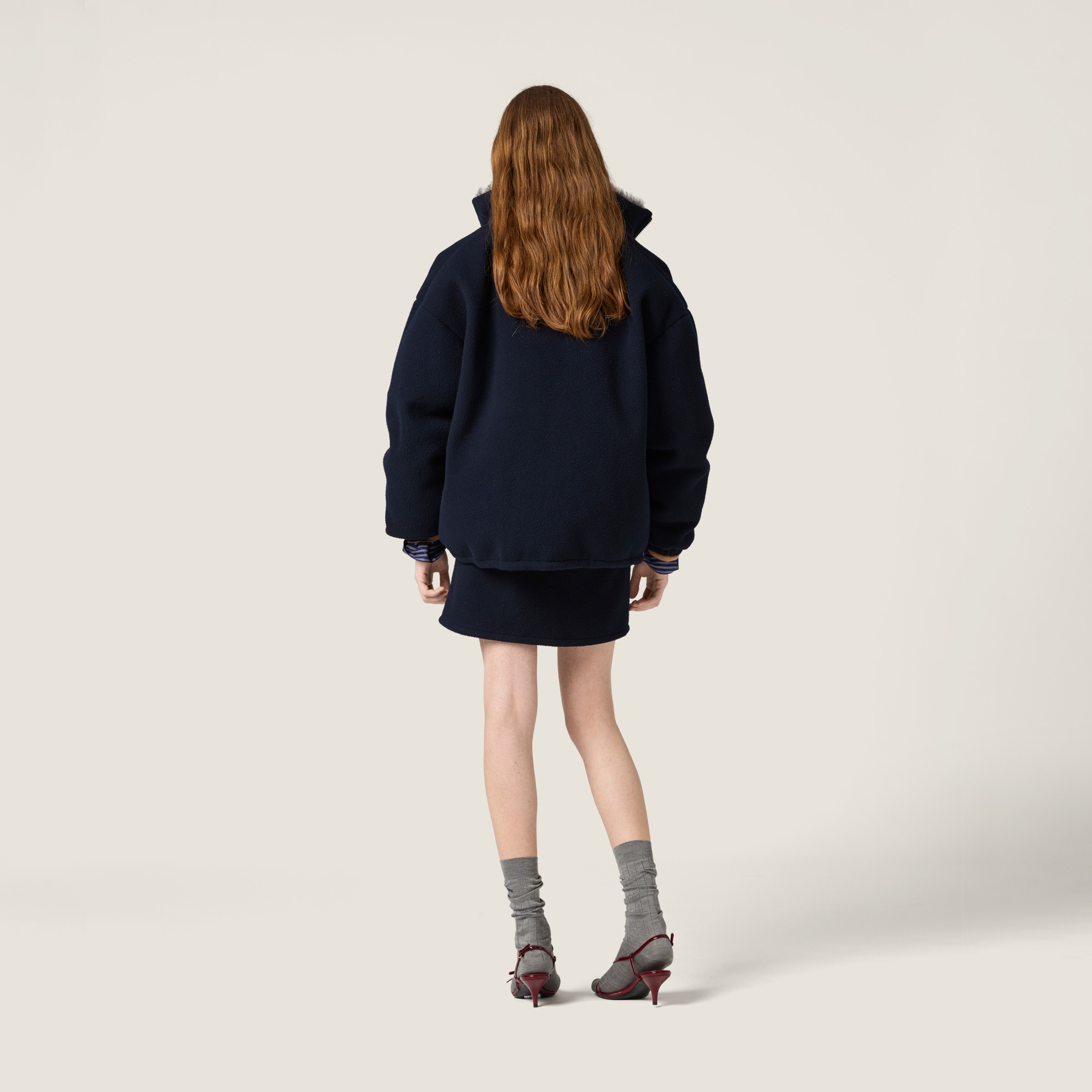 Miu Miu Drawstring Mini Skirt In Black