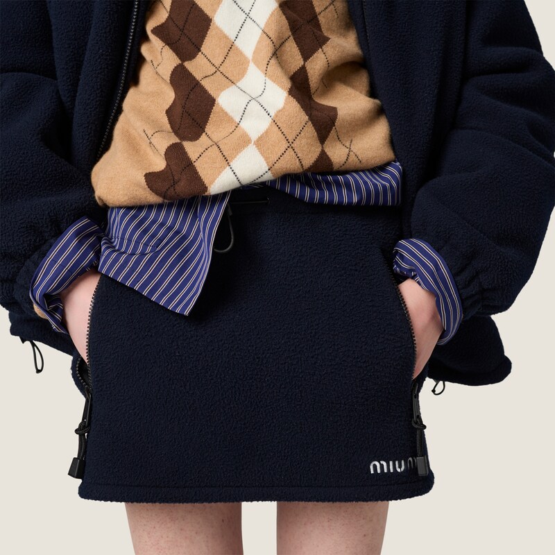 Fleece miniskirt