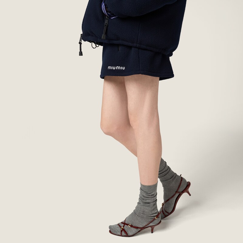 Fleece miniskirt