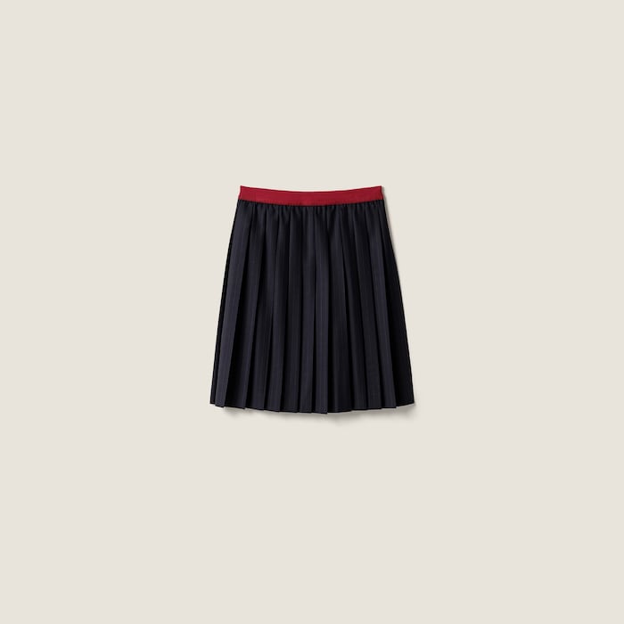 MiuMiu フェイクレザー ミディ スカート 高級感 シンプル フェイクレザーチューリップヘムミニスカート(S BLACK): BOTTOM