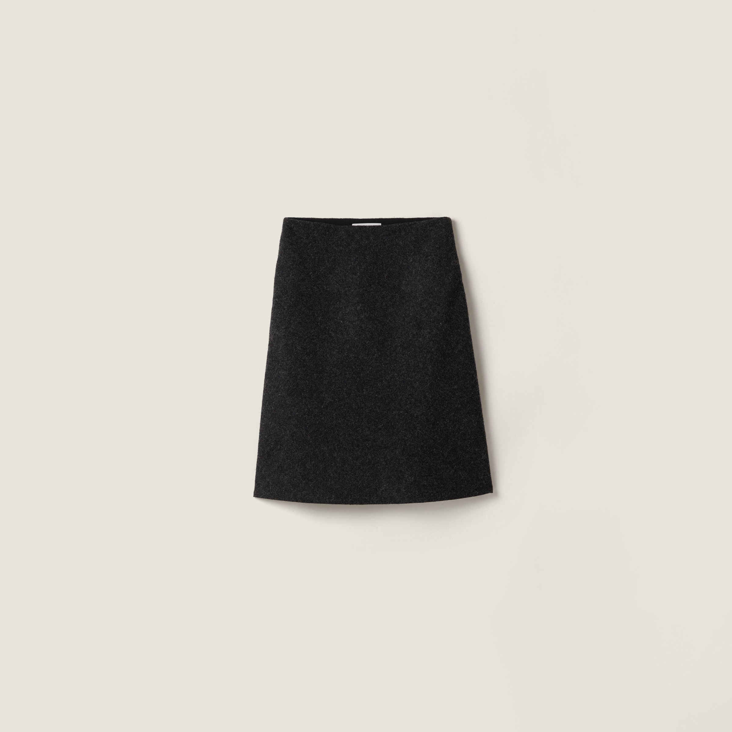 Miu Miu Shetland Wool Skirt In Black