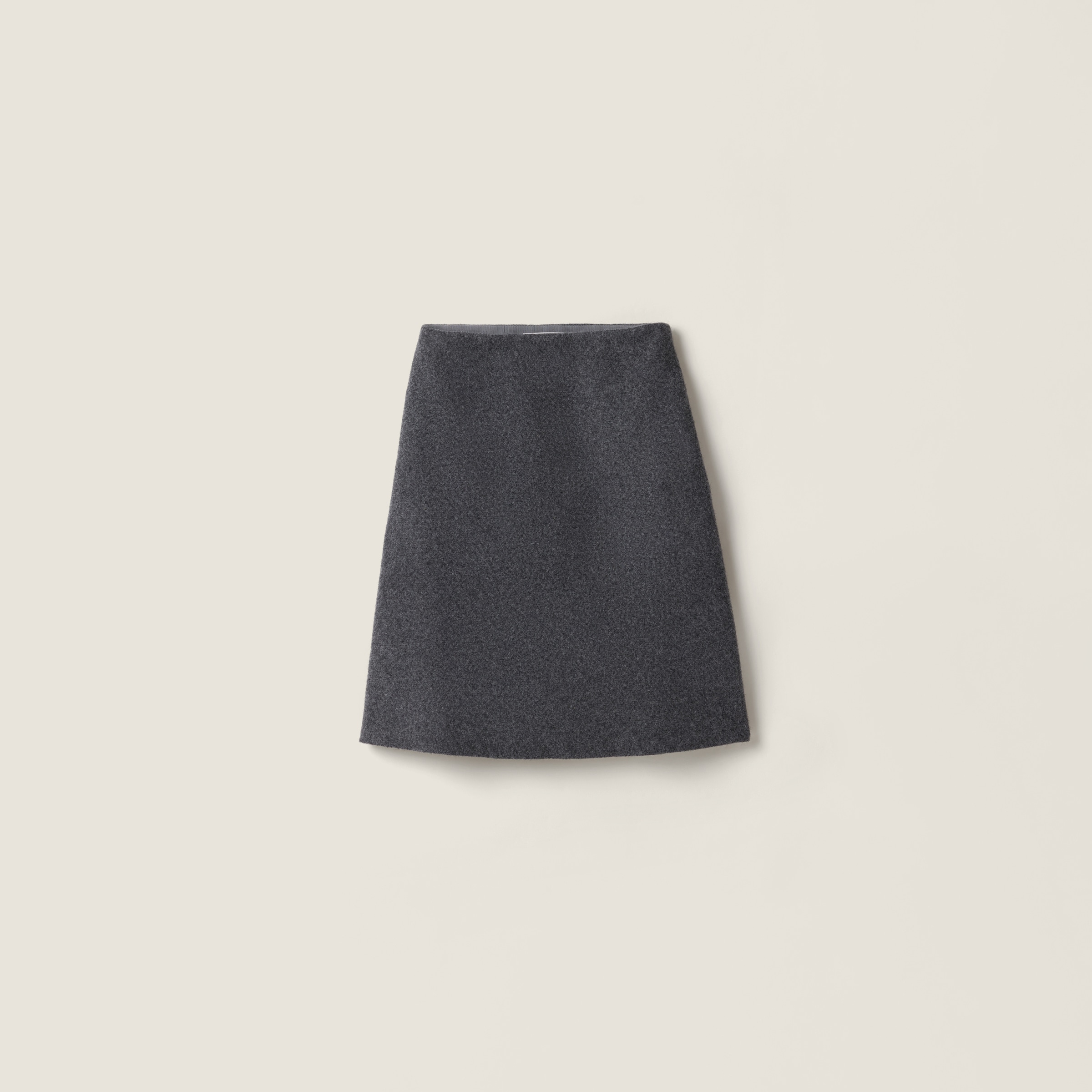 Miu Miu Shetland Wool Skirt In Black