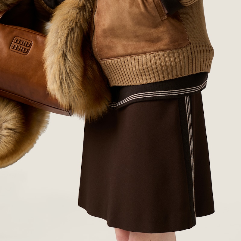 Strickrock mit Stoffmuster