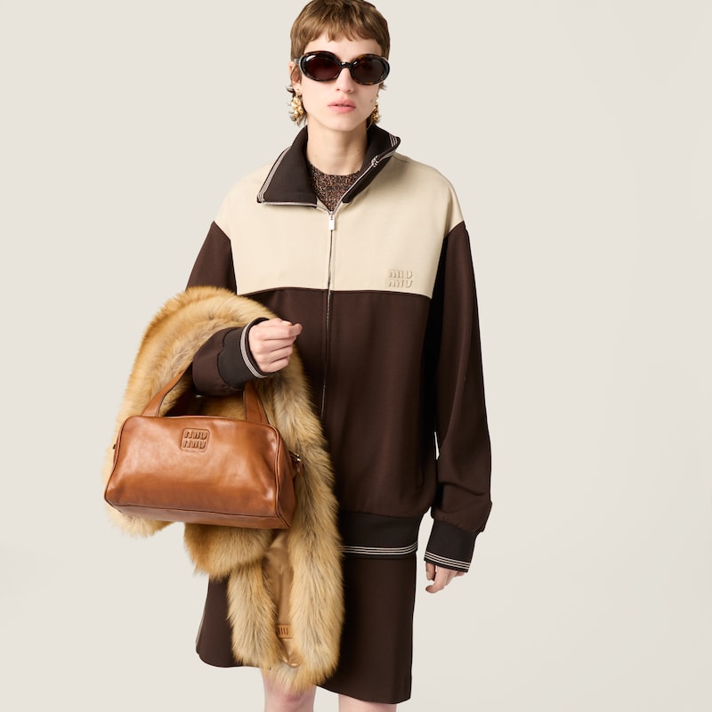 Strickrock mit Stoffmuster