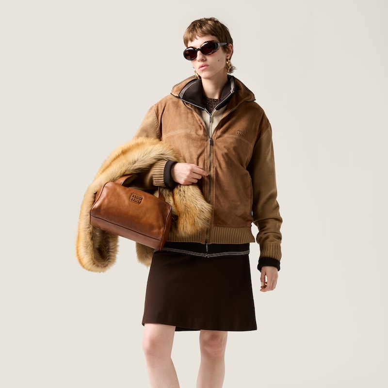 Strickrock mit Stoffmuster