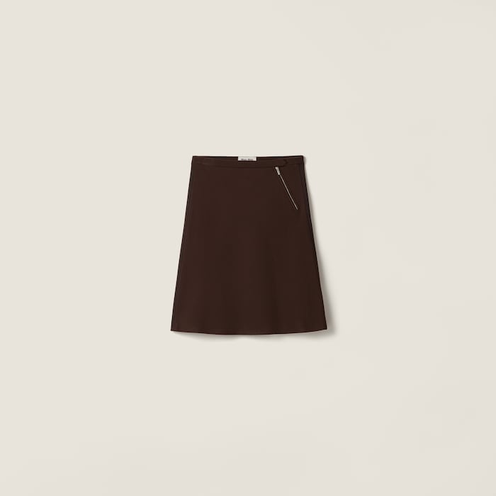 スカート 90s-00s MIUMIU stitch design wool skirt Miu Miu 2000s Pleated Wool Skirt - Ākaibu Store